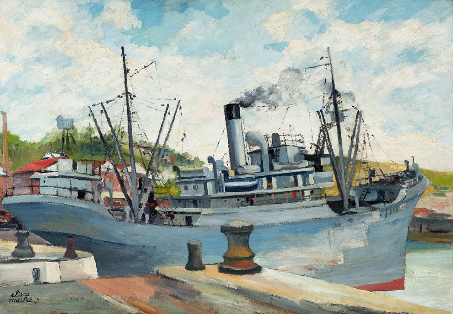 Null ELISÉE MACLET (Lyons-en-Santerre, 1881 - Parigi 1962).
"Le bateau gris" (Il&hellip;