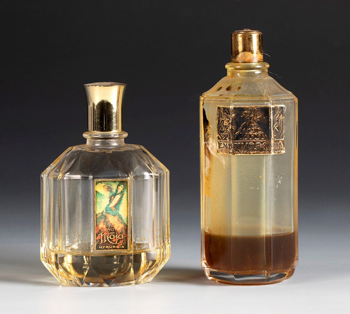 Null "Embrujo de Sevilla" and "Nueva Maja", two MYRURGIA fragrances. Years 50-60&hellip;