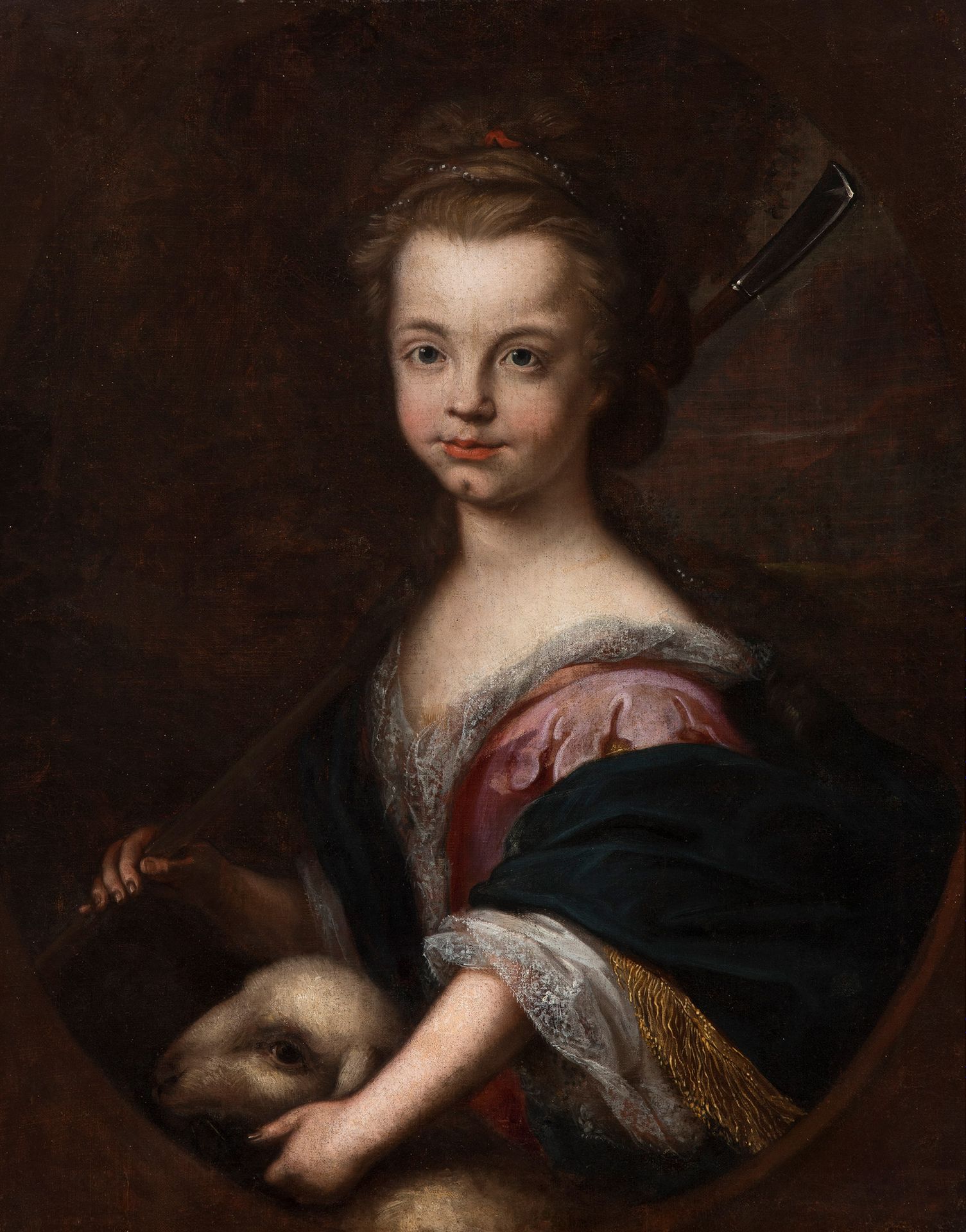 Null Dutch or French school, ca. 1700.
"Portrait of a lady.
Oil on original canv&hellip;