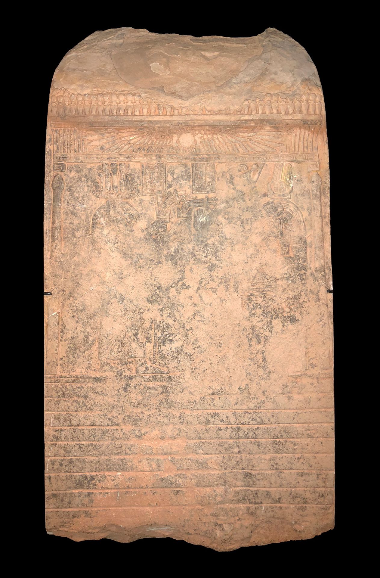 Null Ägyptische Stele mit Kultszene. Altes Ägypten, Königreich Meroe, 3. Und 1. &hellip;