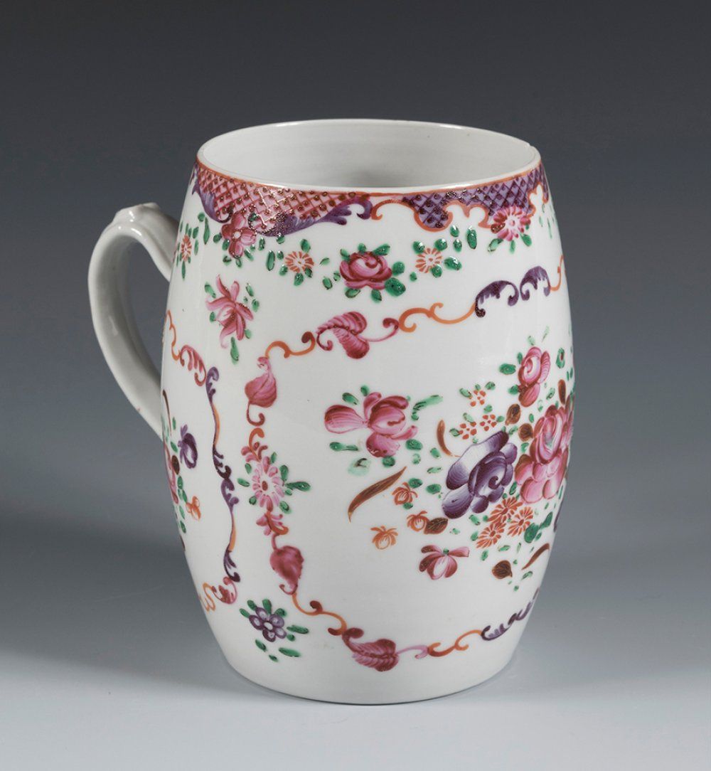 Null Jug with Rose Family type decoration, Company of the Indies, mid-eighteenth&hellip;