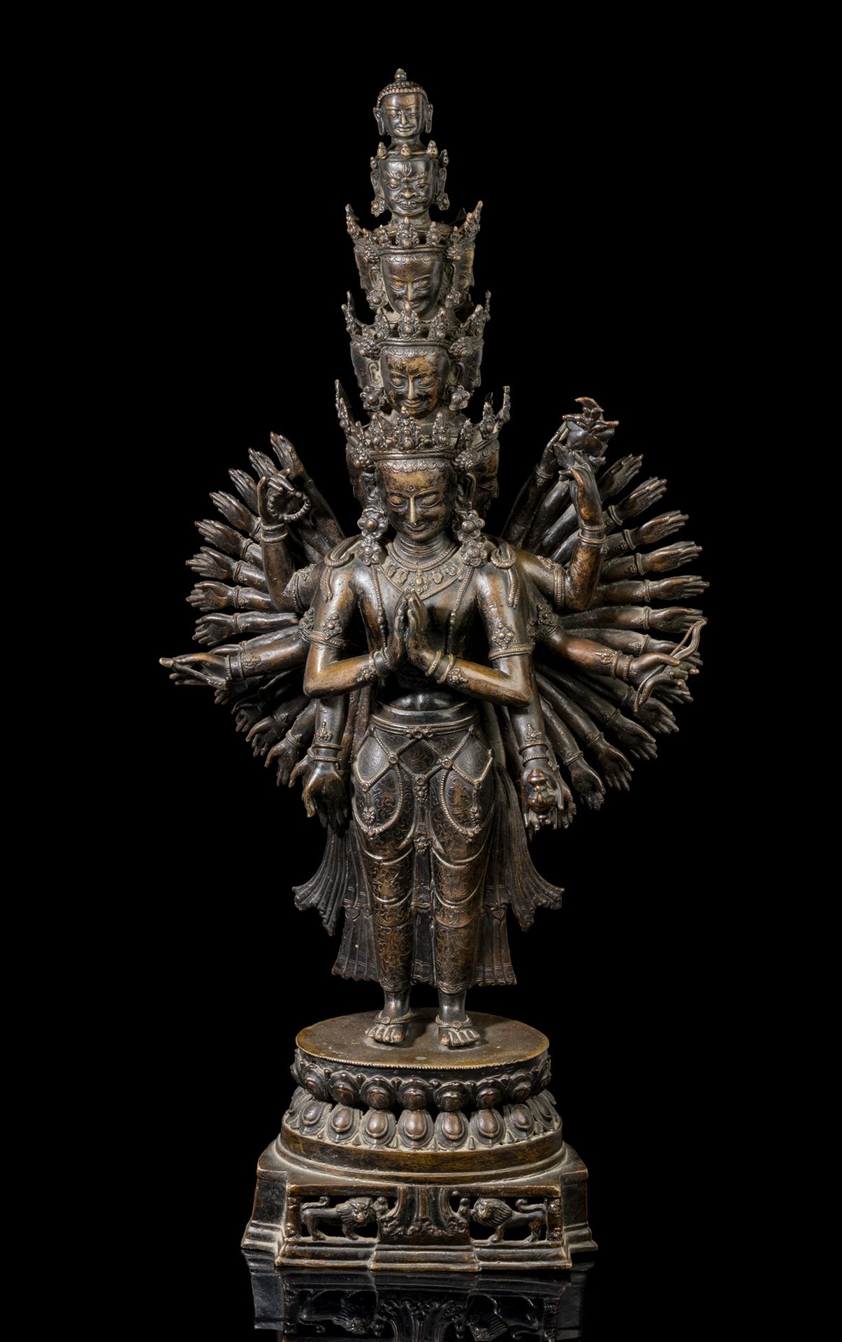 Null Avalokiteshvara; Tibet, Quing Dynasty, 19th century.
Cast and patinated bro&hellip;