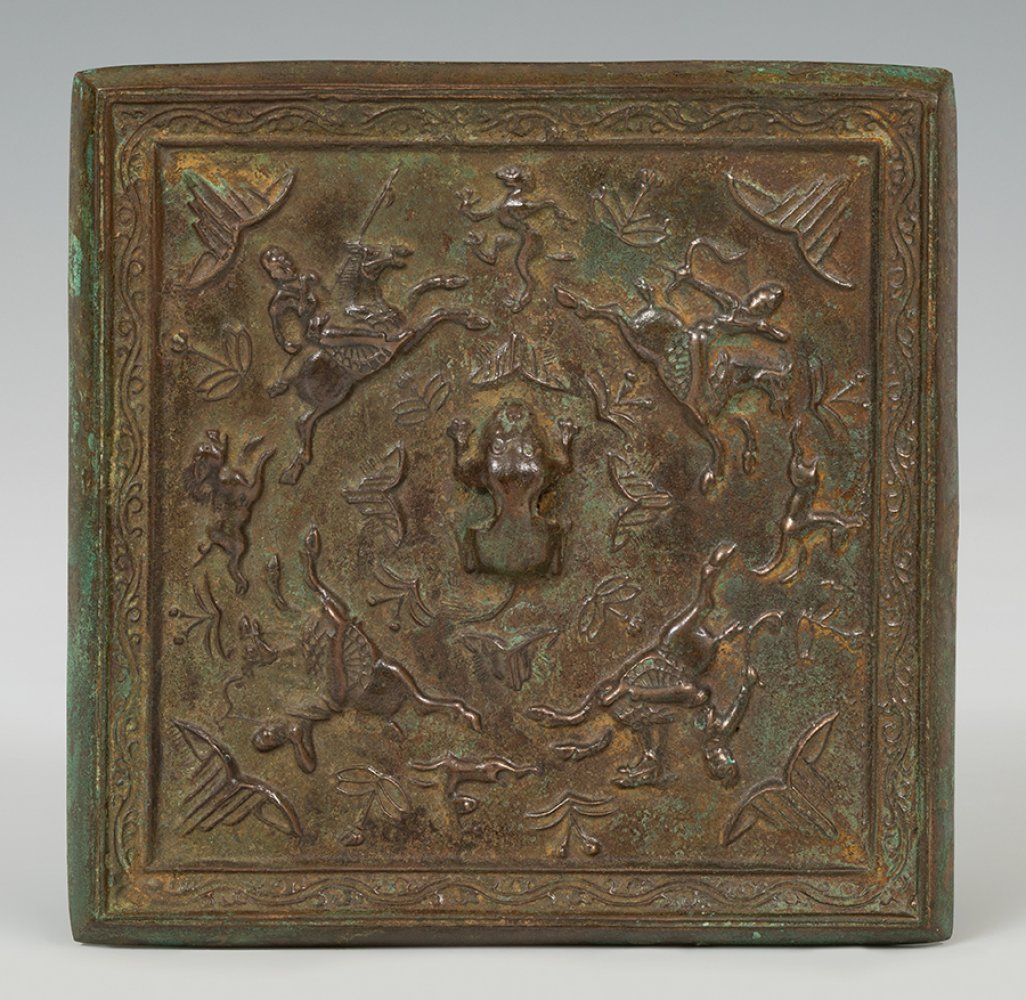 Null Mirror; China, Quing Dynasty 1644-1911.
Bronze.
It has cardenillo on the ed&hellip;