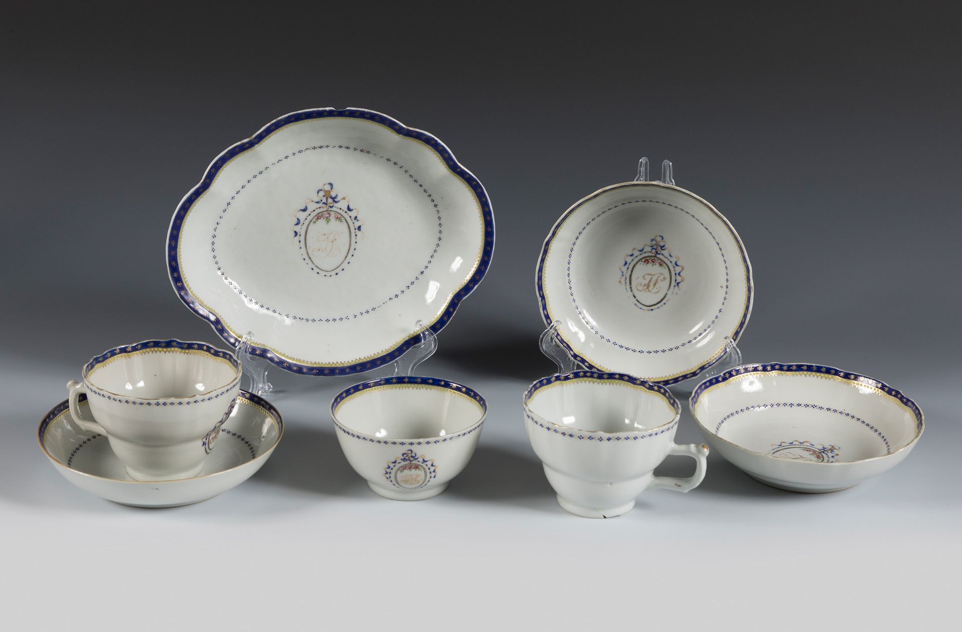 Null Set of tableware following Louis XVI models, Company of the Indies, late 18&hellip;