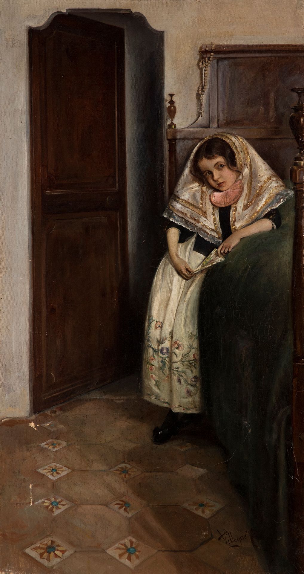 Null JOSÉ VILLEGAS CORDERO (Seville, 1848 - Madrid, 1921).
无题。
布面油画。
附有安赫尔-卡斯特罗先&hellip;