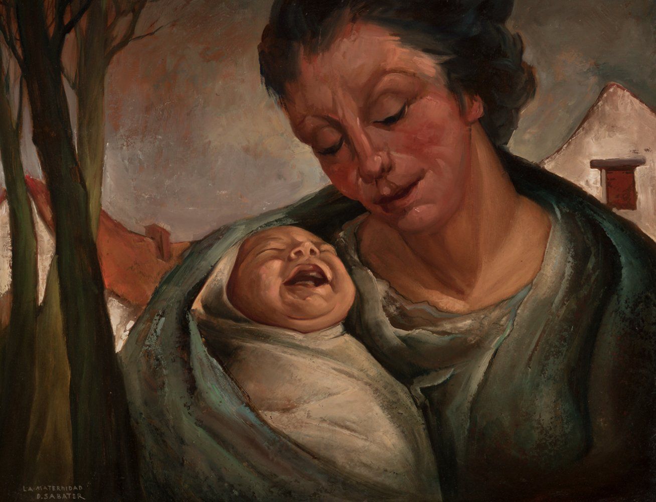 Null 丹尼尔-萨巴特-萨拉贝尔（巴伦西亚，1880年-巴塞罗那，1951年）。
"母性"。
油画在面板上。
左下角有签名。
尺寸：62 x 77厘米；78 &hellip;