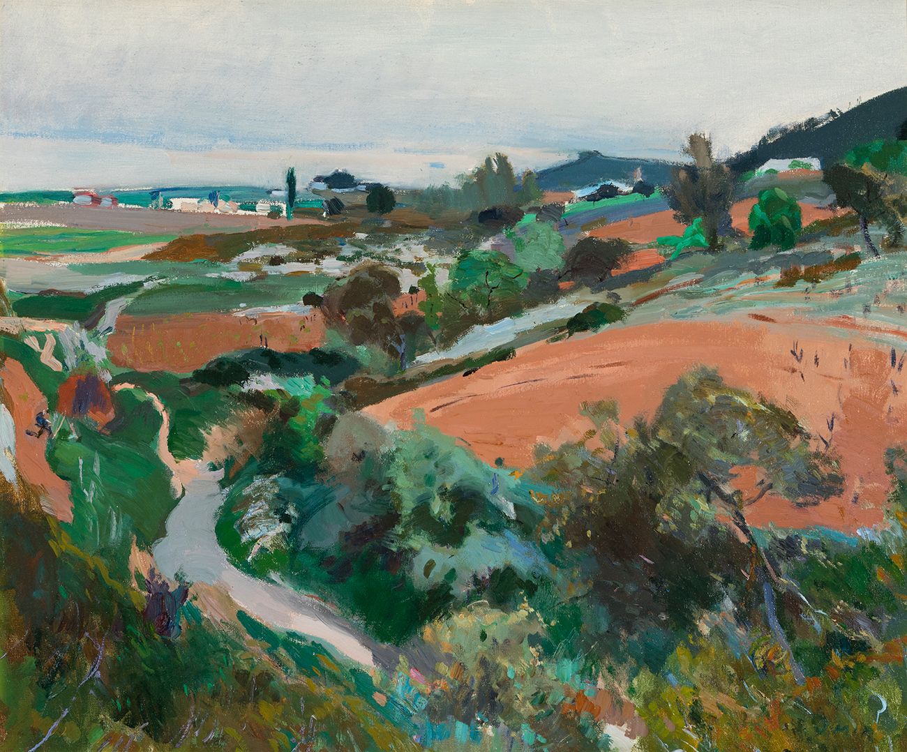 Null JOAQUIM MIR TRINXET（巴塞罗那，1873-1940）。
"Sant Miquel d'Olebol的风景"，1929年。
布面油画。&hellip;