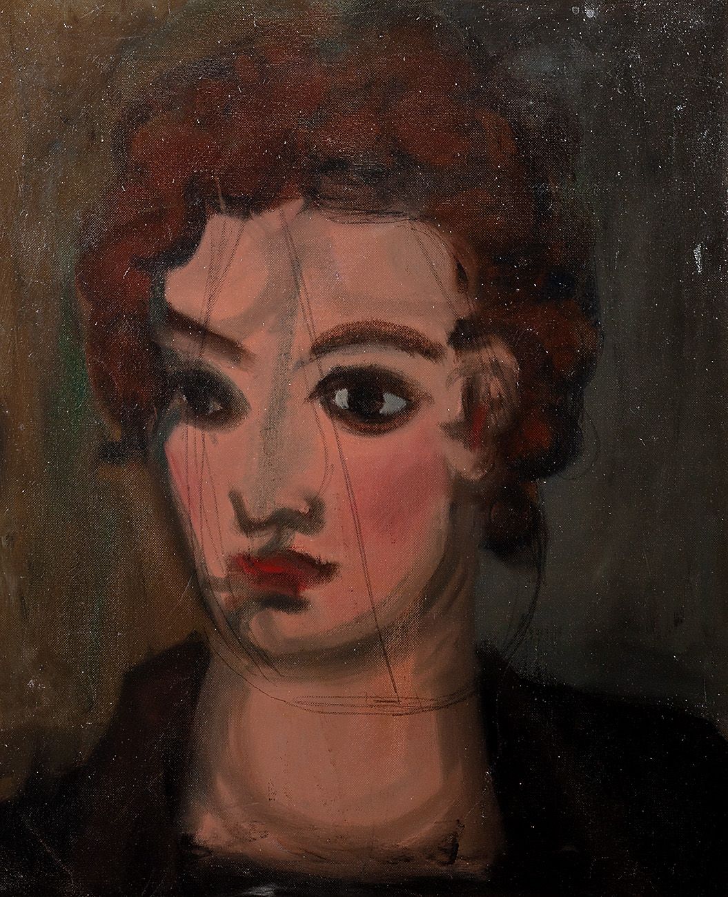 Null FERNAND DUBUIS (Sion, Schweiz, 1908 - 1991).
"Portrait du femme", 1947.
Öl &hellip;