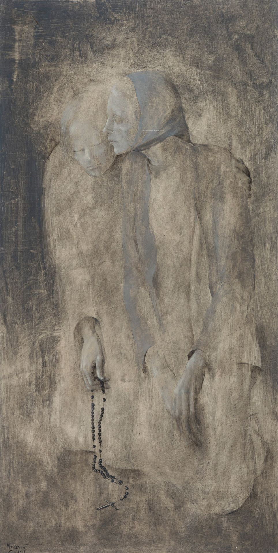 Null MONTSERRAT GUDIOL COROMINA（巴塞罗那，1933年-2015年）。
"The Rosary"，1966年。
面板上的油画。
在&hellip;