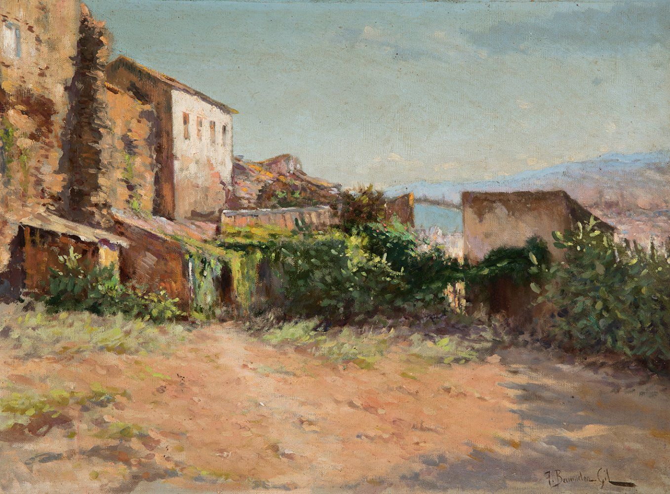 Null FEDERICO BERMÚDEZ GIL (Malaga, 1865-1957).
"Alcazaba de Málaga".
Huile sur &hellip;