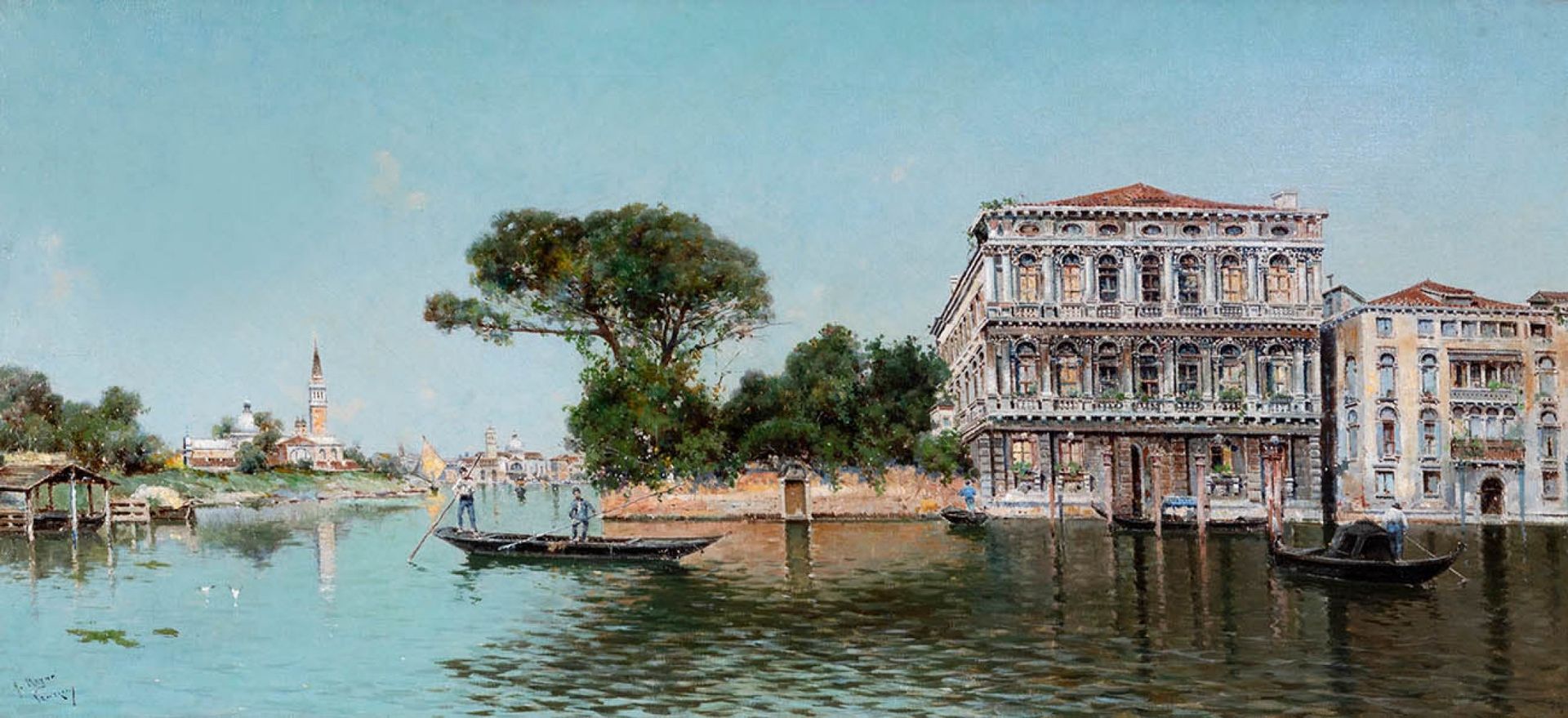 Null ANTONIO REYNA MANESCAU (Coín, Málaga, 1859 - Rome, 1937).
"Venetian View wi&hellip;