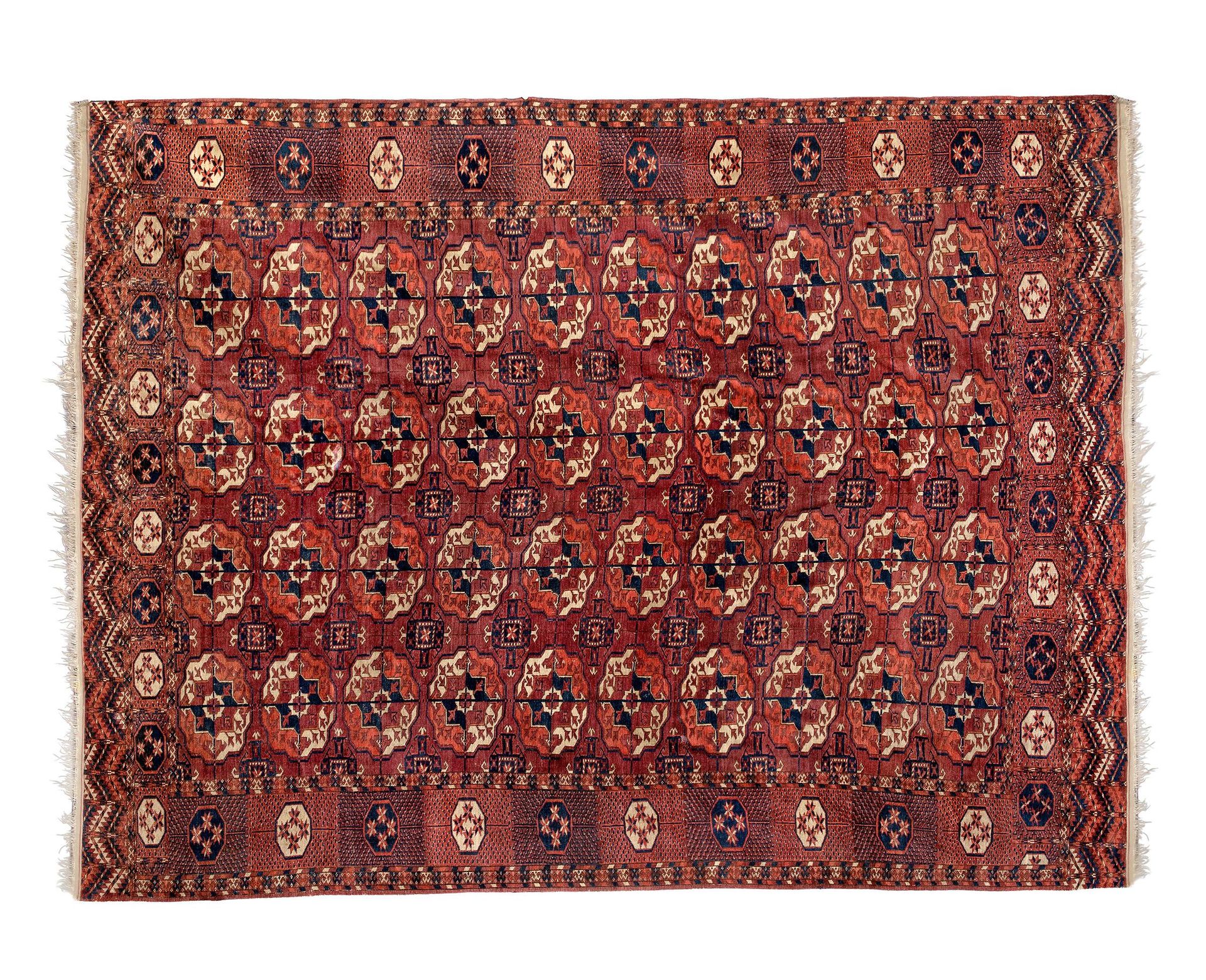 Null Antigua alfombra turca, siglo XIX.
Anudada en lana. 500.000 nudos/m2.
En bu&hellip;