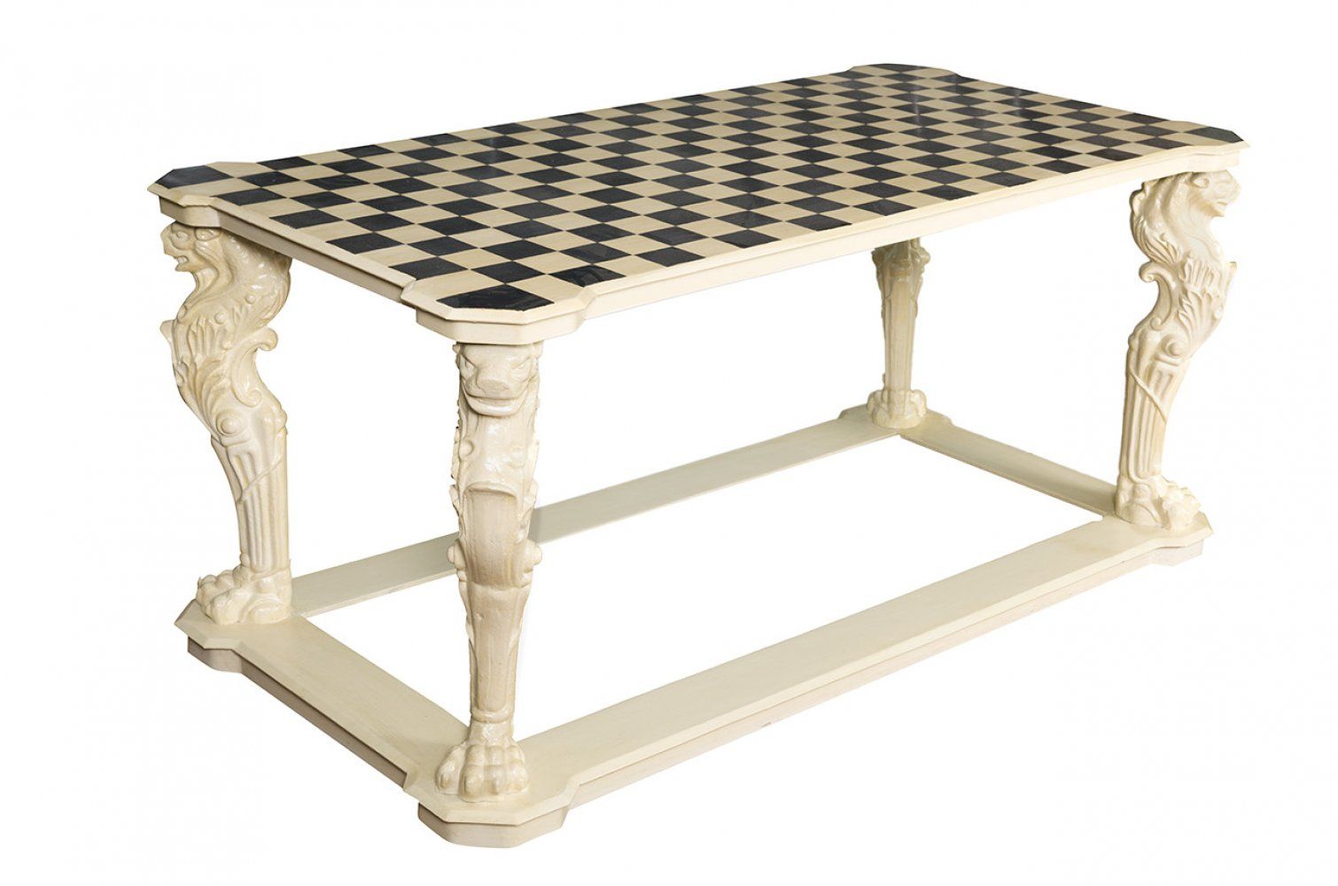 Null Tisch für draußen. Pompejanischer Stil.
Handbemalte Platte.
Beine aus Gusse&hellip;