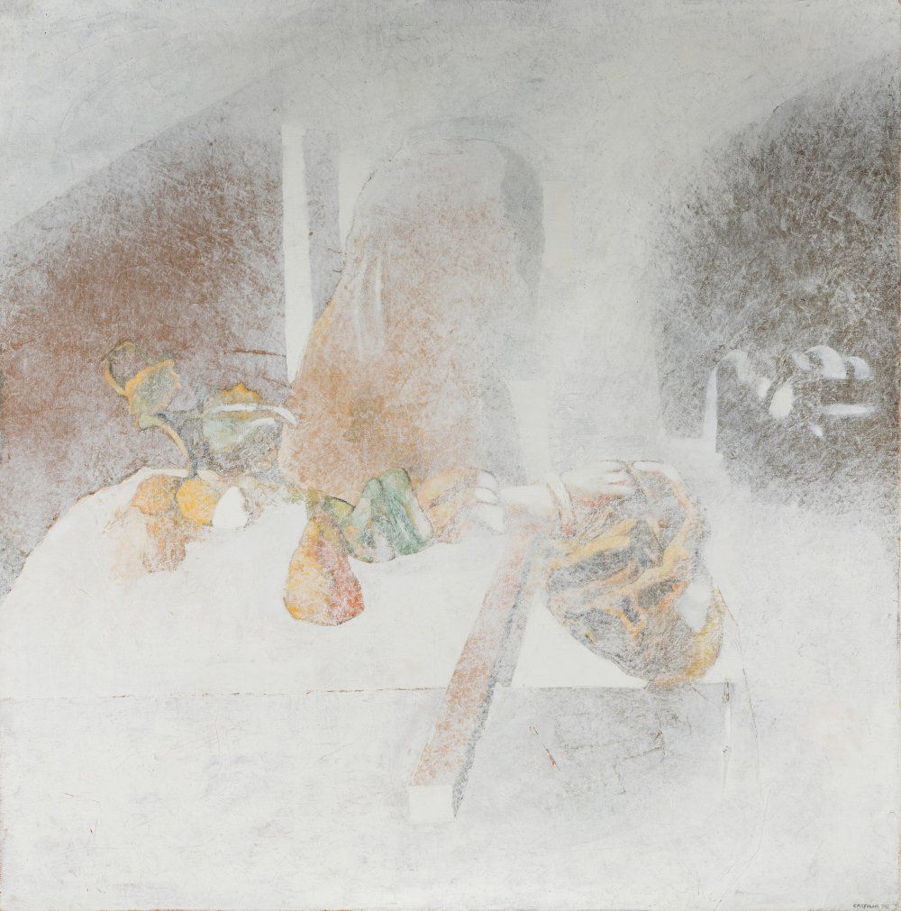 Null JORGE CASTILLO CASALDERREY（蓬特韦德拉，1933）。
无题》，1970年。
布面油画。
在右下角和背面有签名和日期。
尺寸：&hellip;