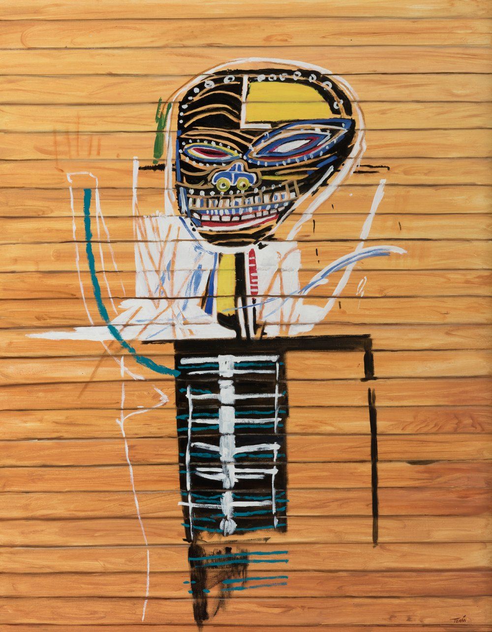Null MANUEL TERÁN (Cile, 1974).
 "Omaggio a Basquiat". Omaggio ai geni, 2021.
Ol&hellip;