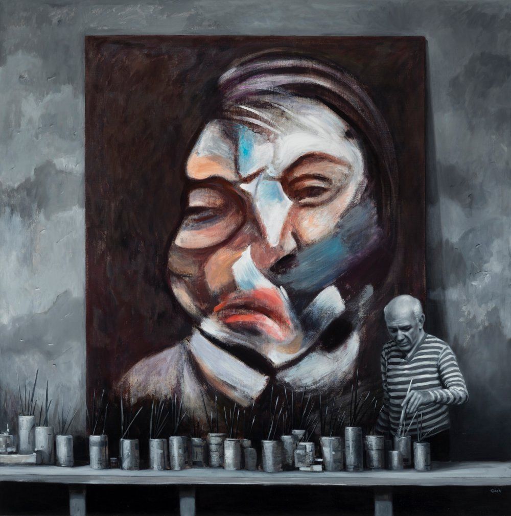 Null MANUEL TERÁN (Chili, 1974).
"Picasso nettoyant les pinceaux de Bacon", 2022&hellip;