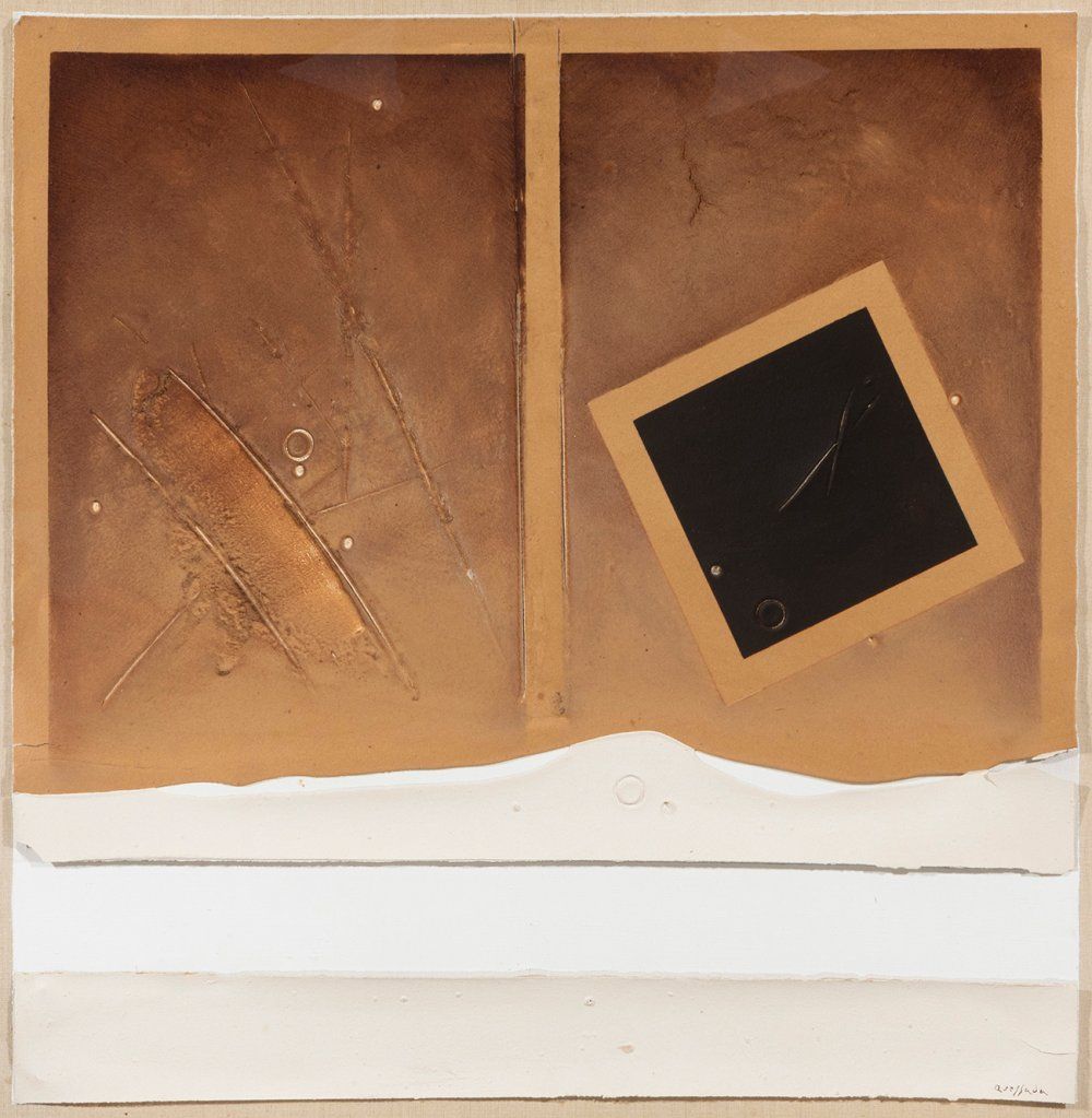 Null XAIME QUESADA (Orense, 1937-2007).
"Abstracción".
Técnica mixta (collage, m&hellip;