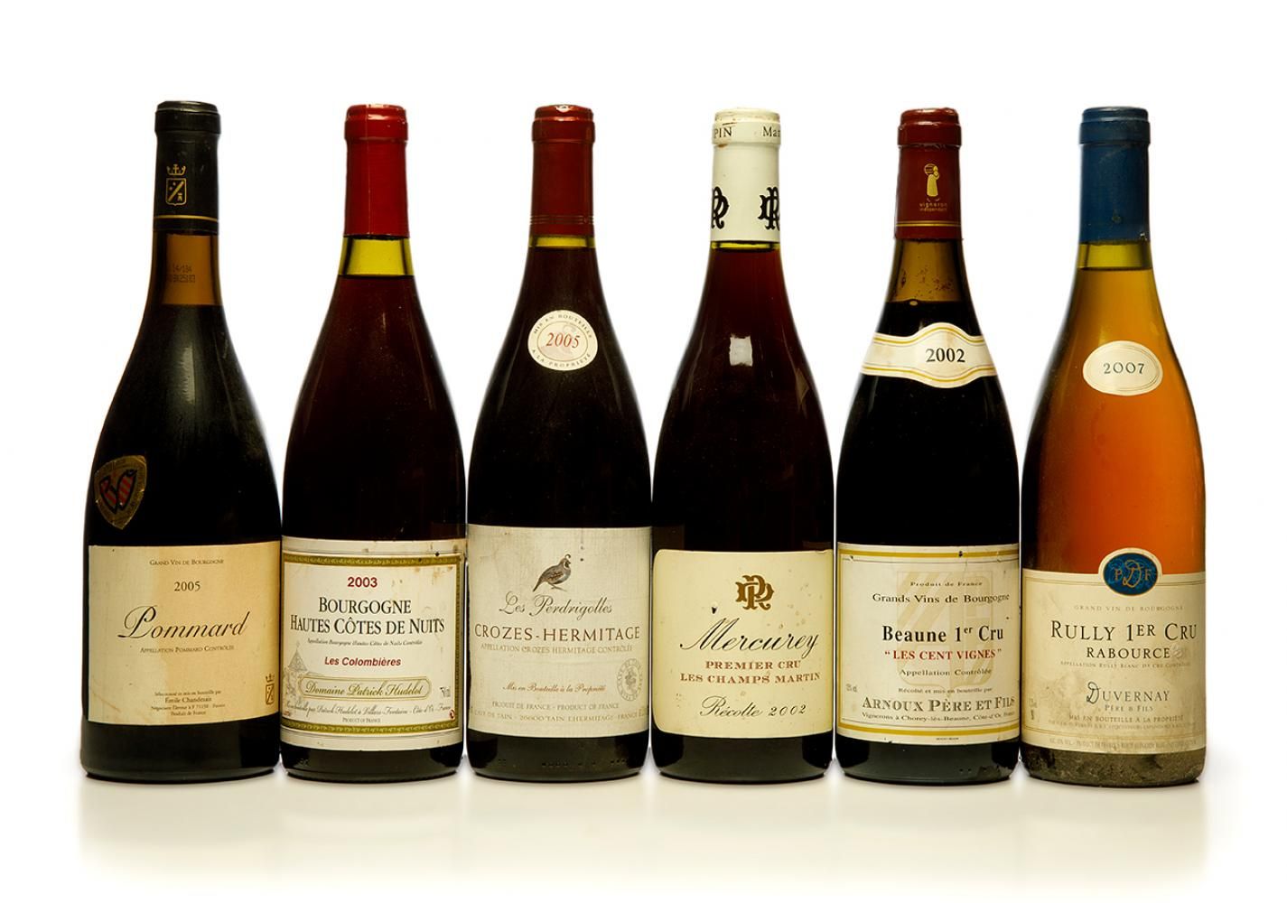Null Sélection de 6 bouteilles de vin français. 

Contient : 

- Pommard 2005.

&hellip;