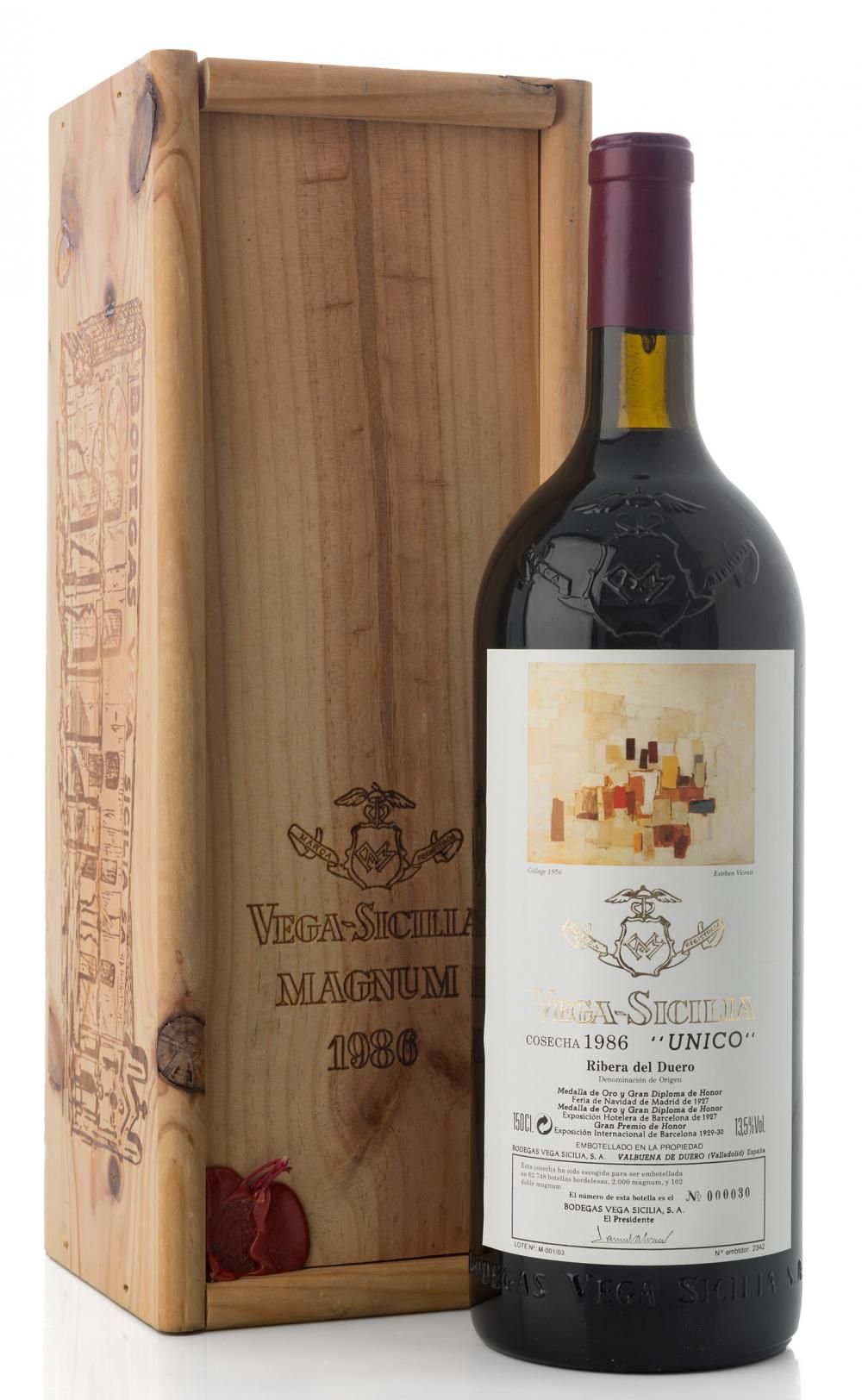 Null 1 bottle of Vega Sicilia "Único" Magnum, 1986. Ribera del Duero, Spain.

Re&hellip;