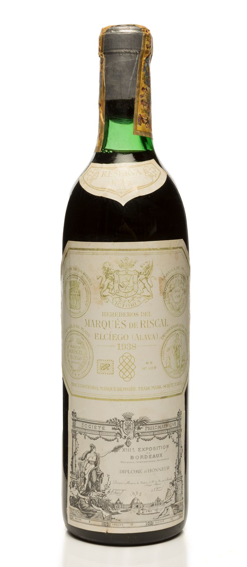 Null 1 bottiglia di Marqués de Riscal, Reserva, 1938. Rioja. Spagna.

Vino rosso&hellip;