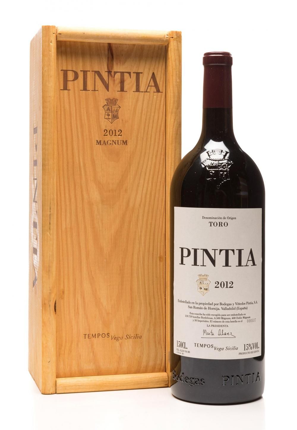 Null 1 bouteille de Pintia de Vega Sicilia, Magnum 2012. Toro. Espagne.
Vin roug&hellip;