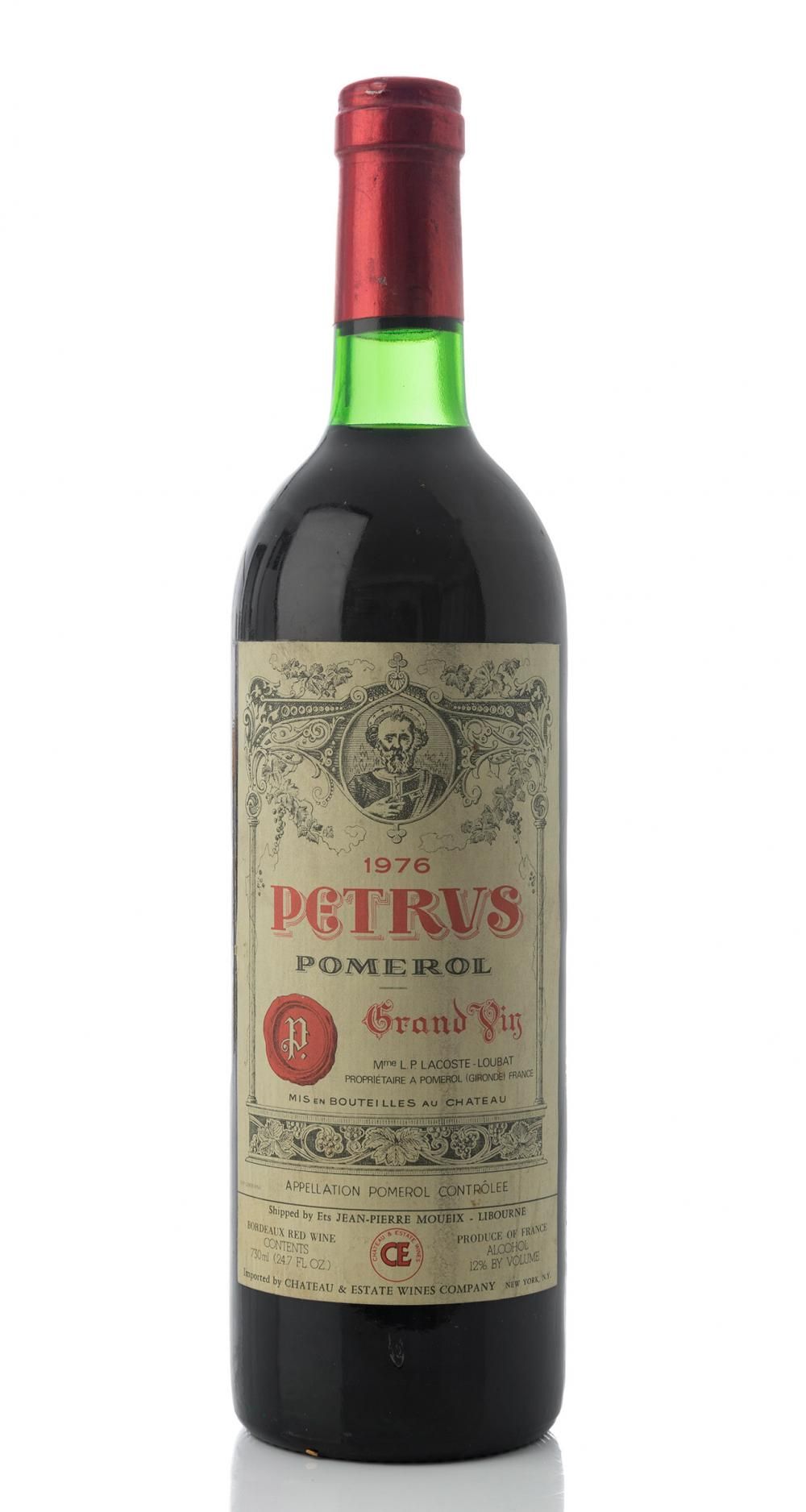 Null 1 bouteille de Petrus 1976. Grand Vin, Pomerol, Bordeaux, France.

Vin roug&hellip;