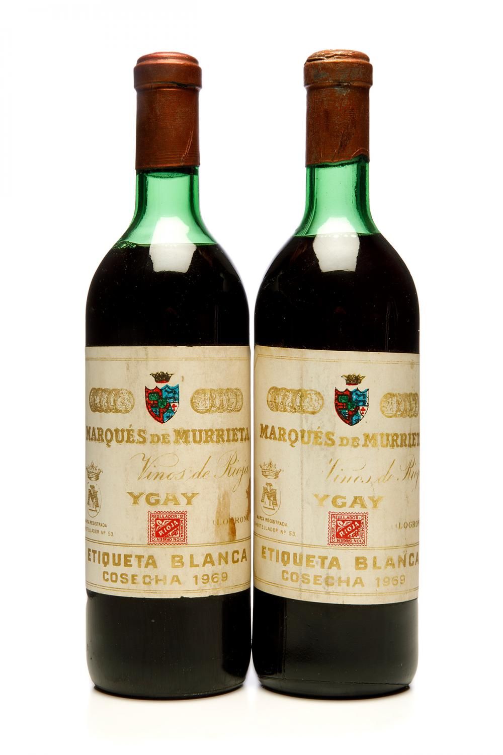 Null 2 bouteilles Marqués de Murrieta Ygay 1969 White Label. La Rioja, Espagne.
&hellip;
