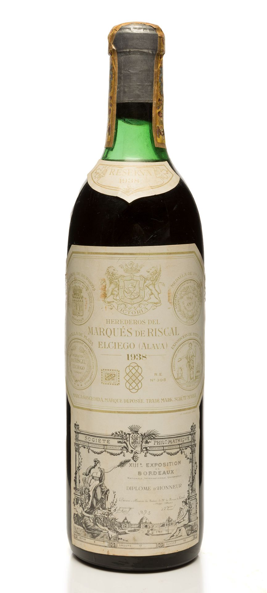 Null 1 bouteille de Marqués de Riscal, Reserva, 1938. Rioja. Espagne.

Vin rouge&hellip;