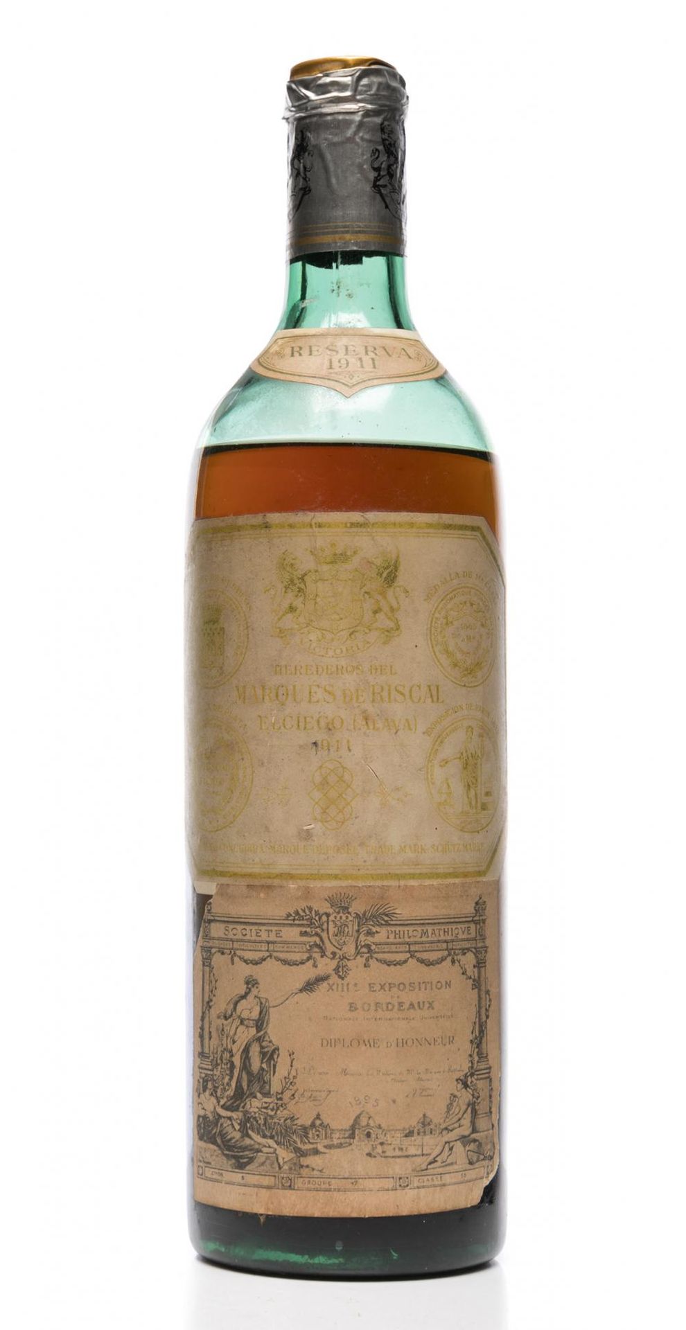 Null 1 bouteille de Marqués de Riscal, Reserva, 1911. Rioja, Espagne.
Vin rouge.&hellip;