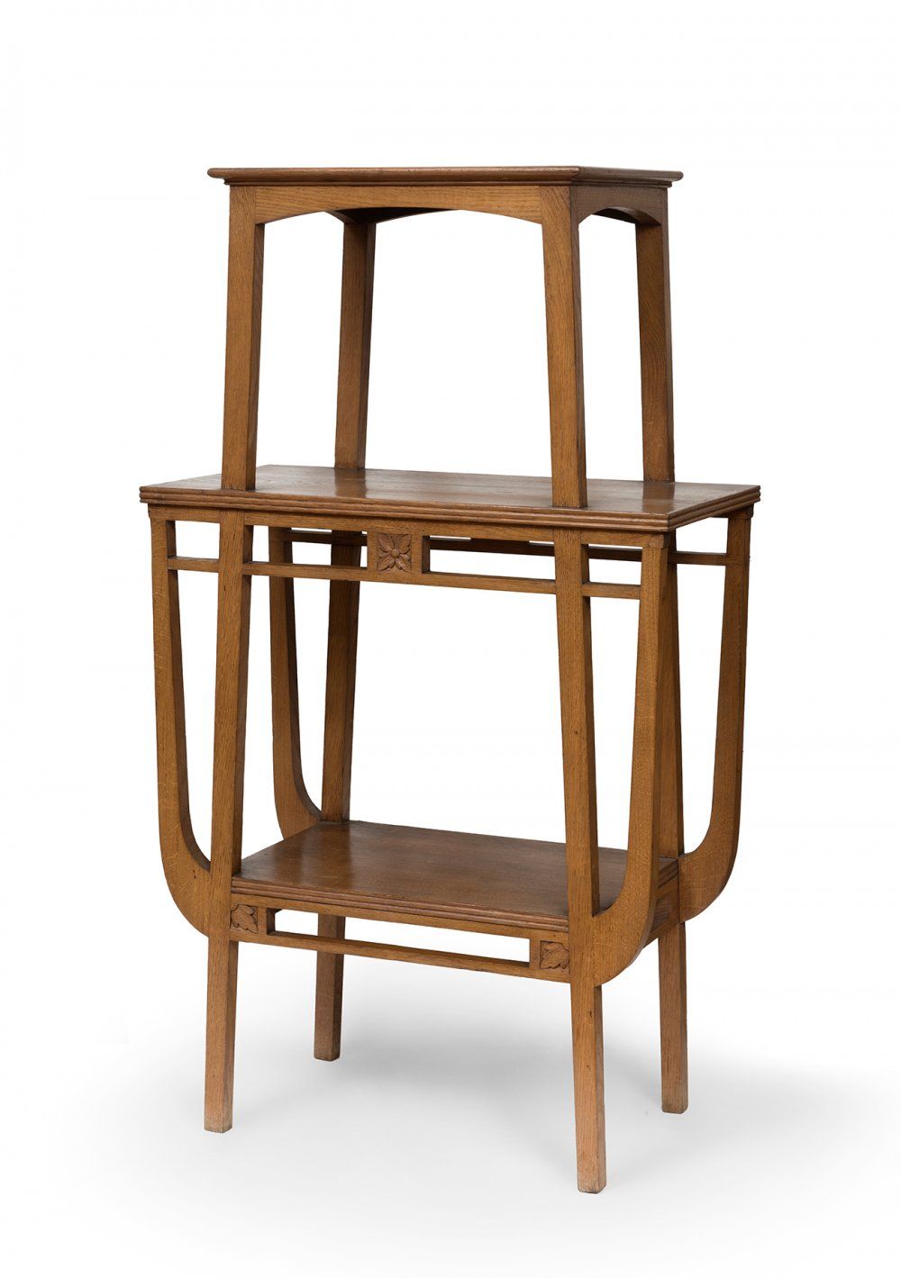 Null Étagére; Art Nouveau; first third of the 20th century. 

Oak wood.

Measure&hellip;
