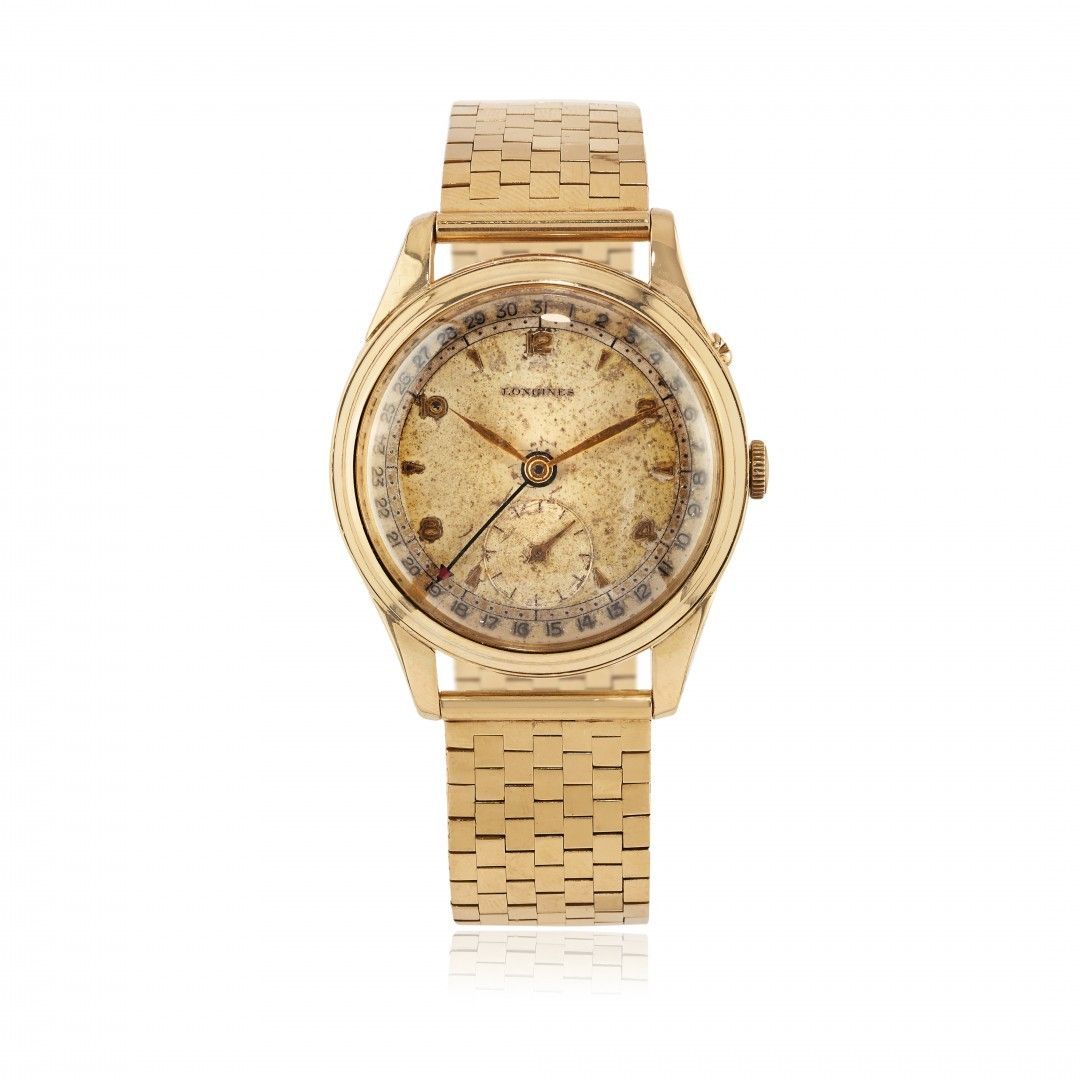 Null LONGINES POINTER DATE REF. 5412 IN ORO, 1948 CIRCA Cassa: firmata, n. 5412-&hellip;