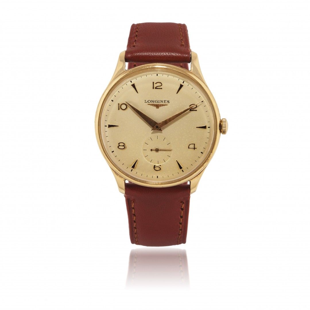 Null LONGINES OVERSIZE REF. 5581 IN GOLD, CIRCA 1952 Case: signed, n. 65 5581-7,&hellip;
