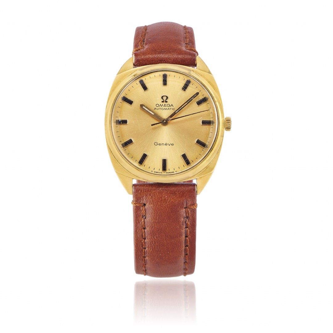 Null OMEGA AUTOMATIC REF. 161.91003 IN GOLD, CIRCA 1969 Case: signed, three-body&hellip;