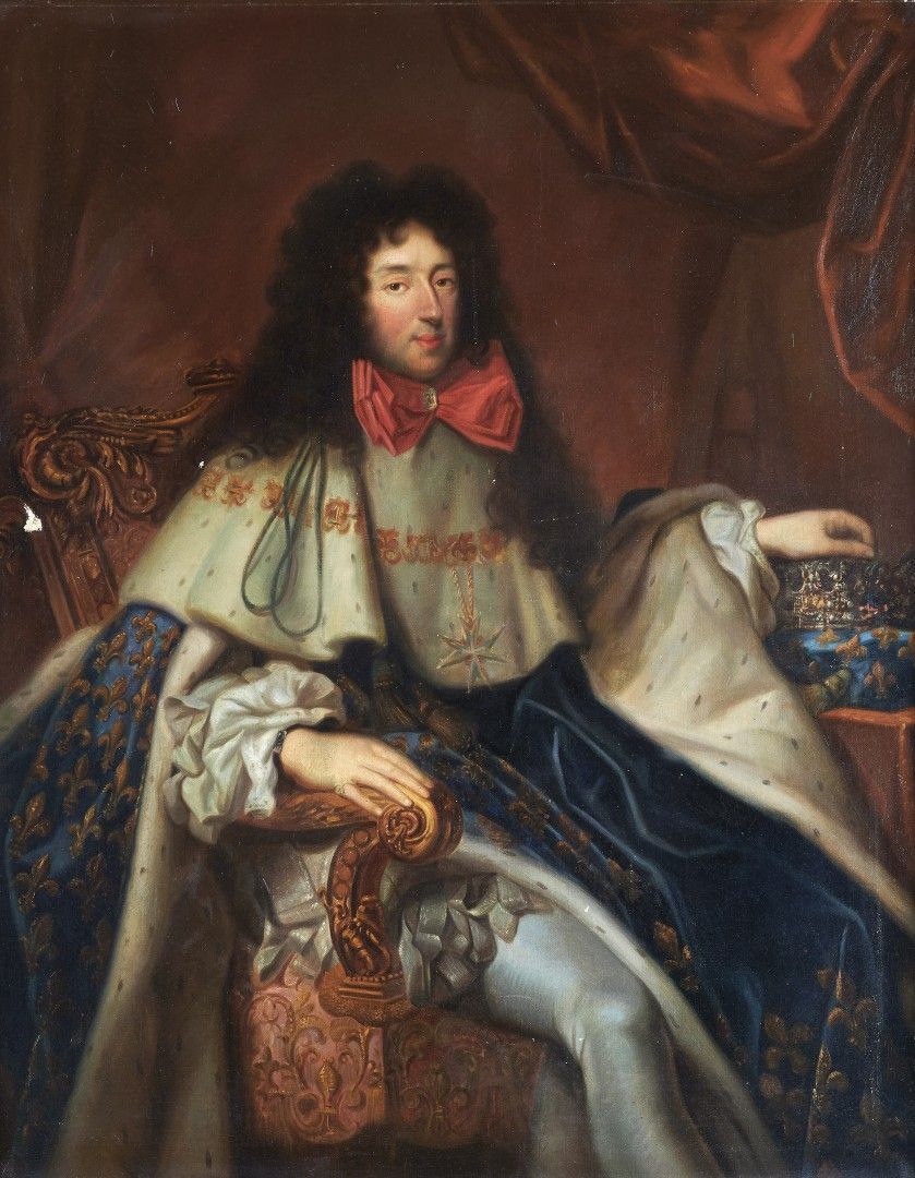 Da Pierre Mignard DE PIERRE MIGNARD Retrato de Luis XIV Siglo XIX Dentro de marc&hellip;