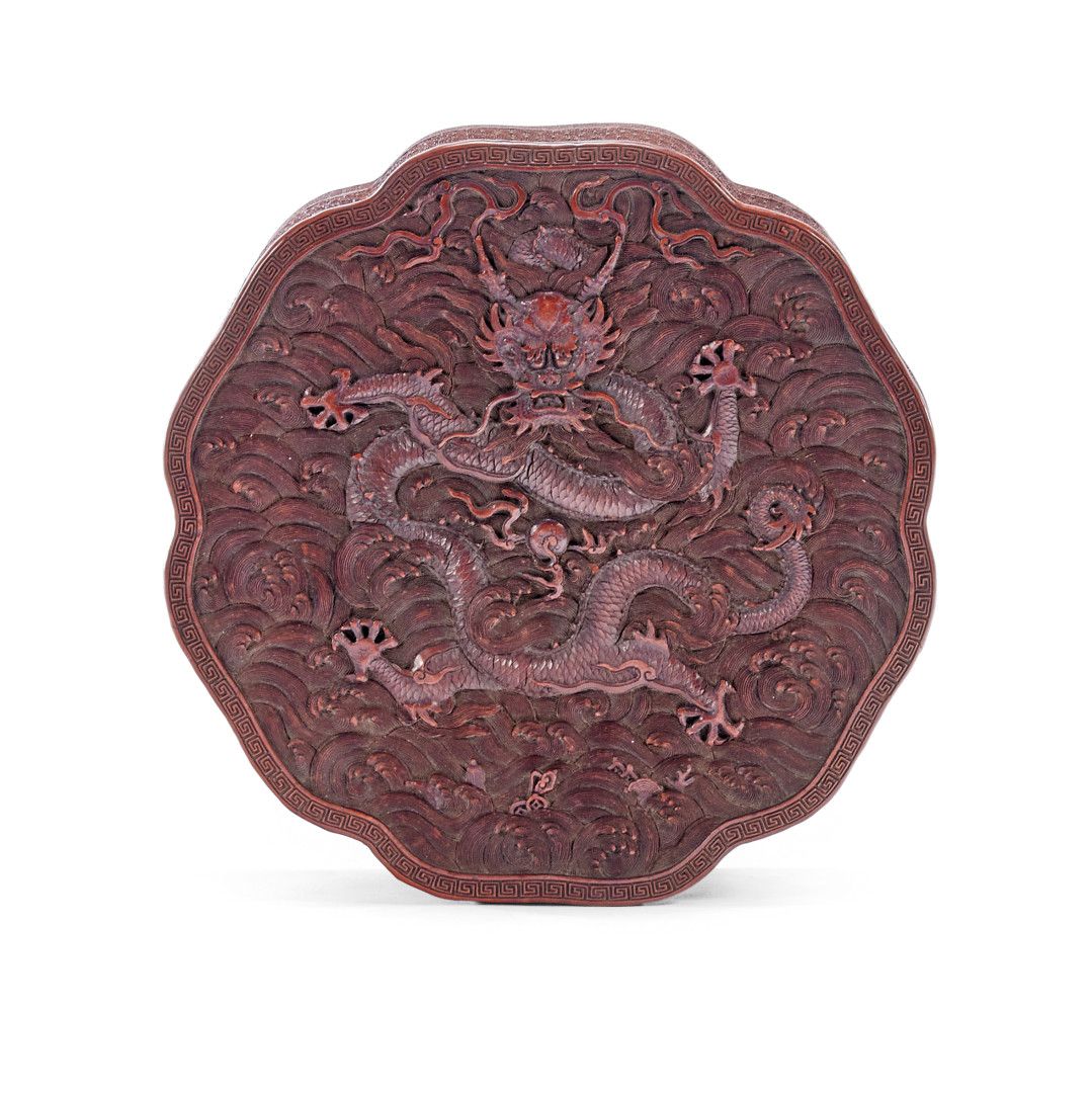 Null SCATOLA CON COPERCHIO Cina, dinastia Qing, XVIII-XIX secolo - Legno laccato&hellip;