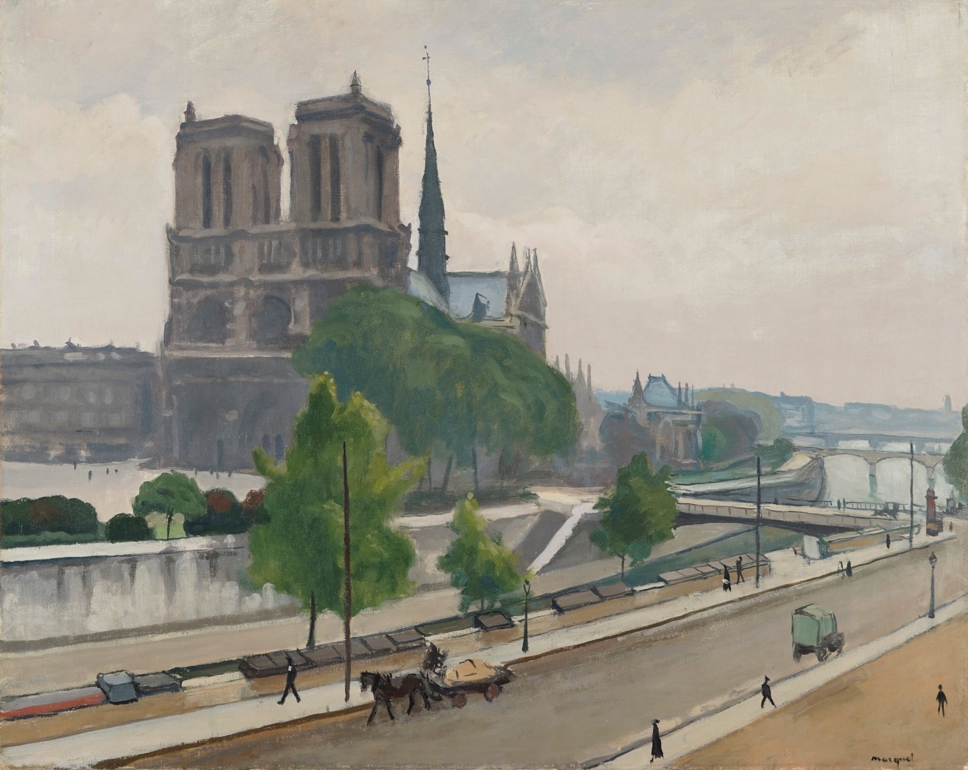 Null MARQUET Albert, 1875-1947 "Notre Dame", 1922. Oil on canvas, signed lower r&hellip;