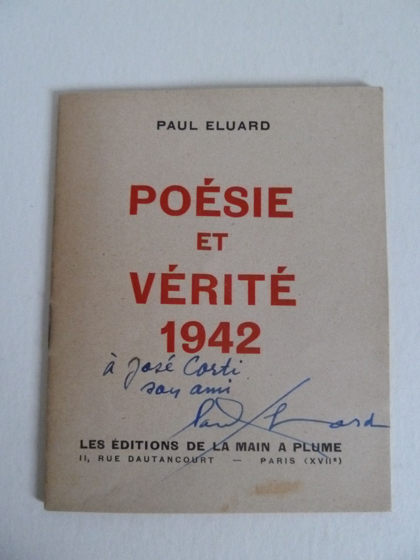 Null (Corti)ELUARD, Paul: 诗歌与真理。1942.巴黎：Les éditions de la Main à plume，1942年4月3&hellip;