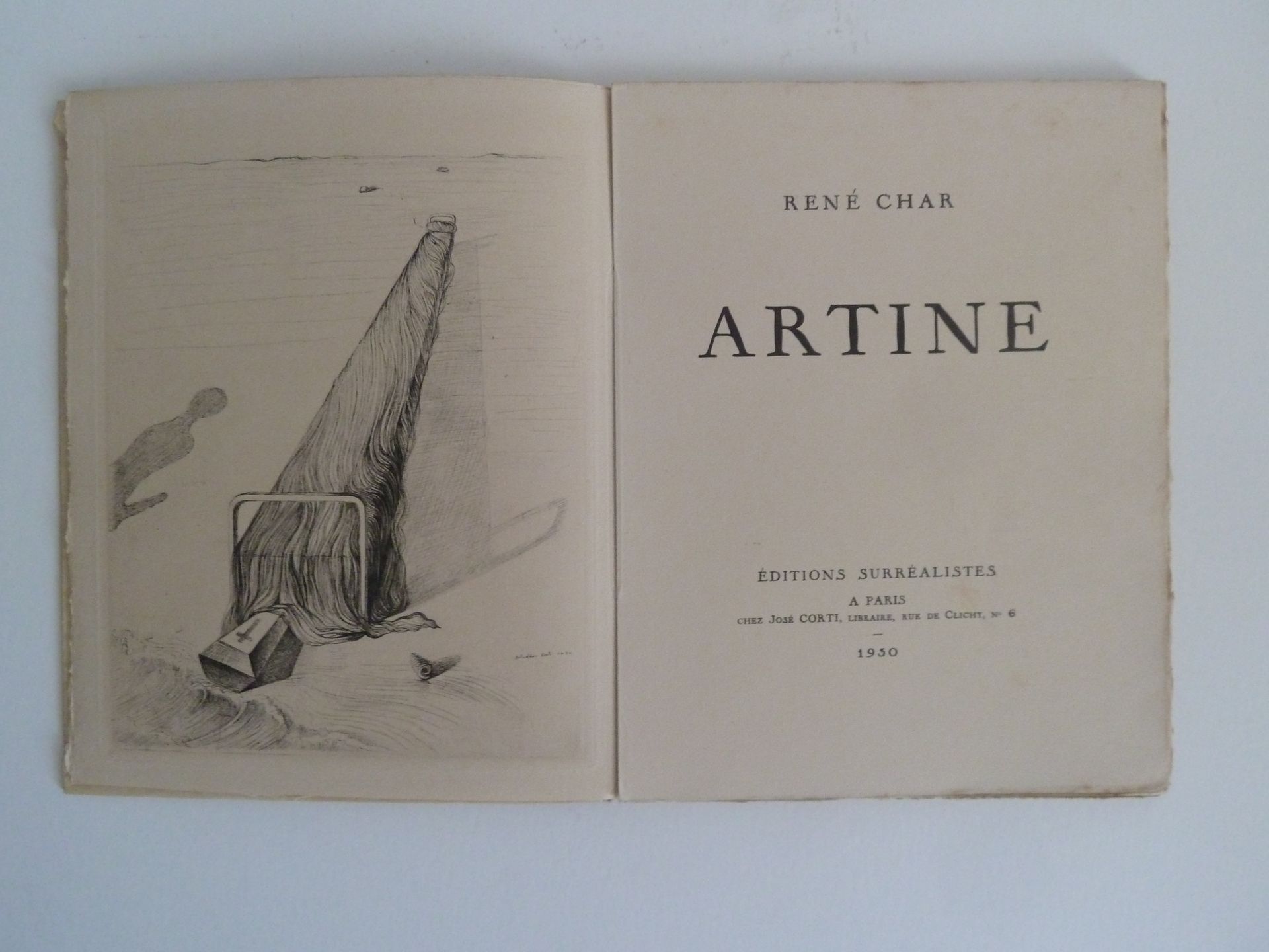 Null 
(Corti) 
CHAR, René (DALI, Salvador): Artine. Paris : Editions surréaliste&hellip;