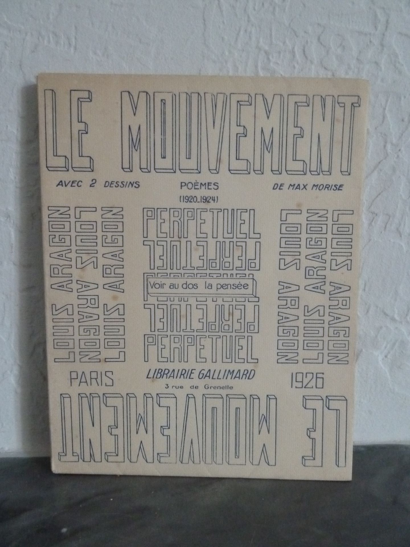 Null (Corti) ARAGON, Louis (MORISSE, Max) 。周期性运动。 巴黎：Librairie Gallimard。1926.一本&hellip;
