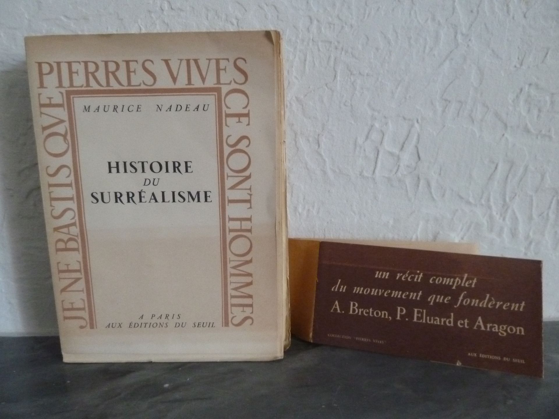 Null (Corti) NADEAU, Maurice: Histoire du surréalisme.巴黎：Seuil，1945。1卷，8°平装，印刷封面&hellip;
