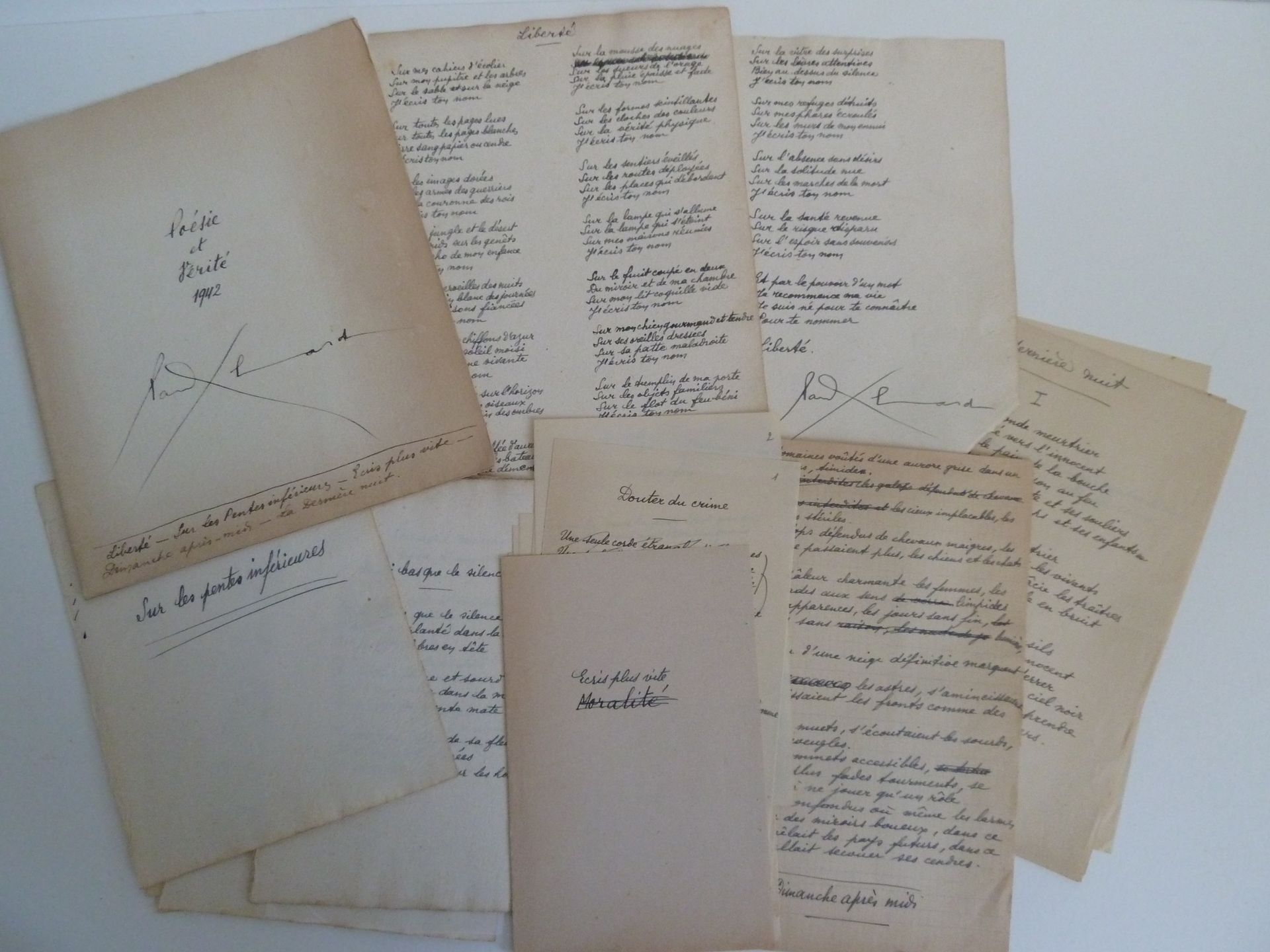 Null (Corti) ELUARD, Paul: Poetry and Truth. 1942. Complete autograph manuscript&hellip;