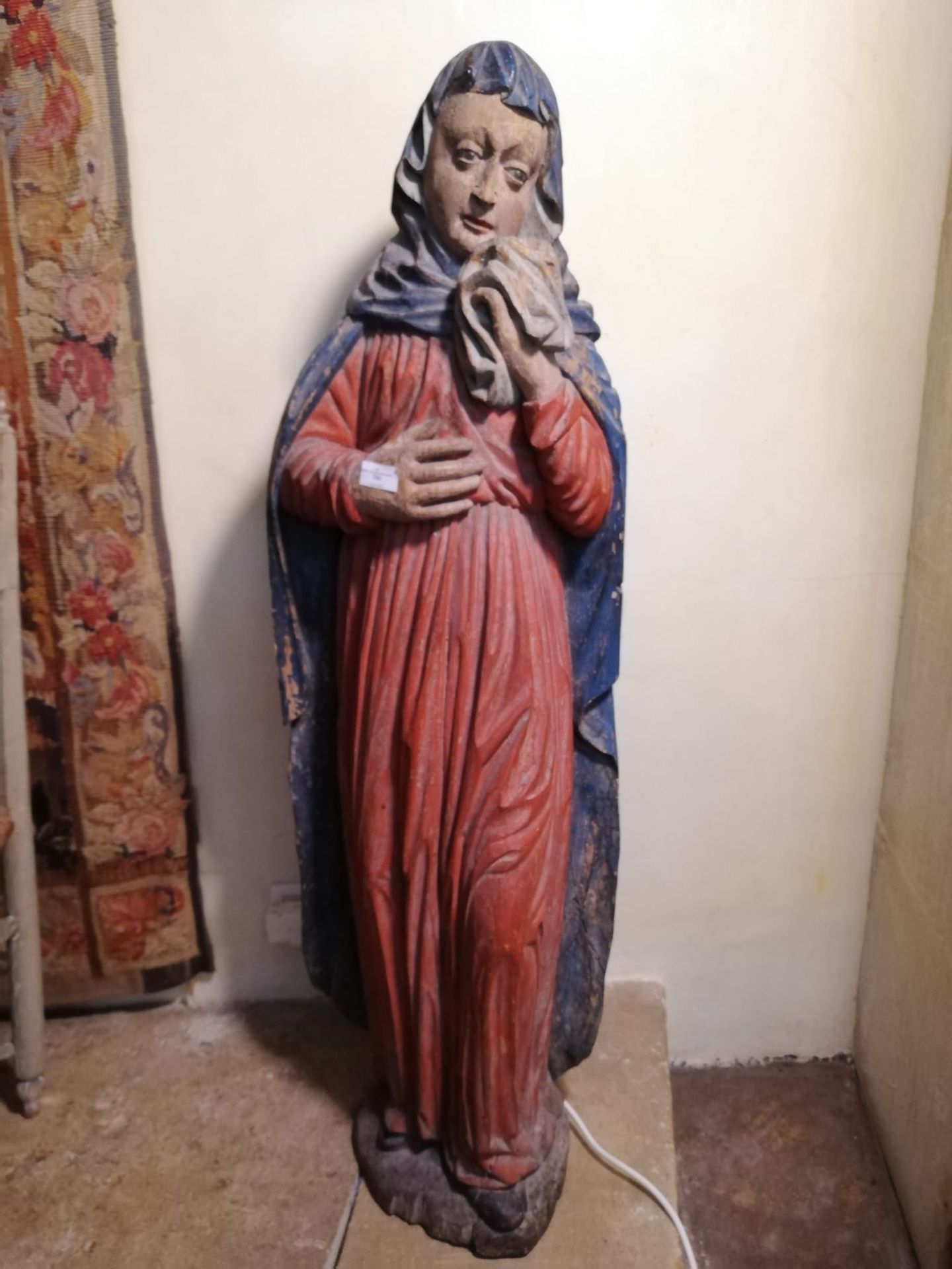 Null Important subject in polychrome carved wood representing a " mater dolorosa&hellip;