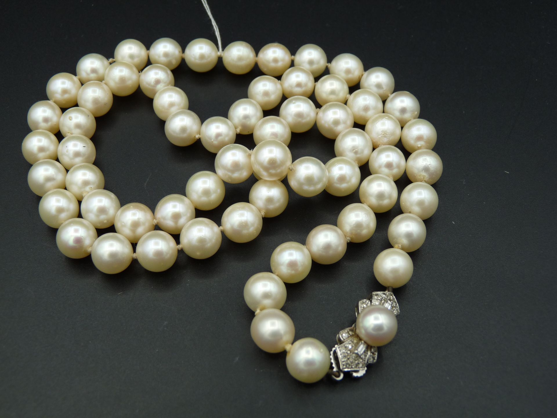 Null Collar de gargantilla de perlas cultivadas (diámetros: 8,8 a 9,2 mm aprox.)&hellip;