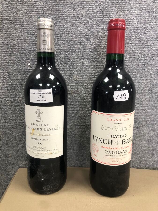 Null 2 bouteilles : 1 bouteille CHATEAU LYNCH BAGES, Pauillac, 1994 ; 1 bouteill&hellip;