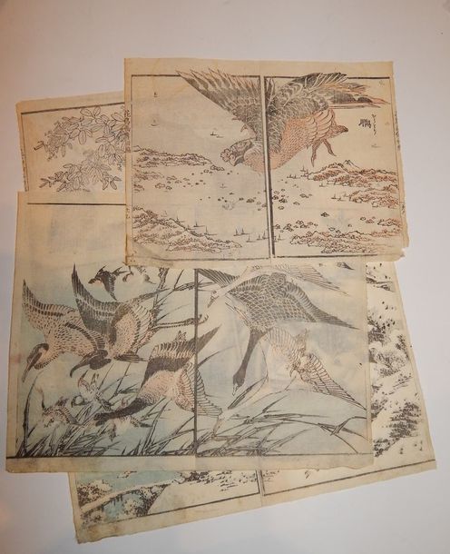 Null Lots d’estampes par Hokusai Gafu, vers 1849.
