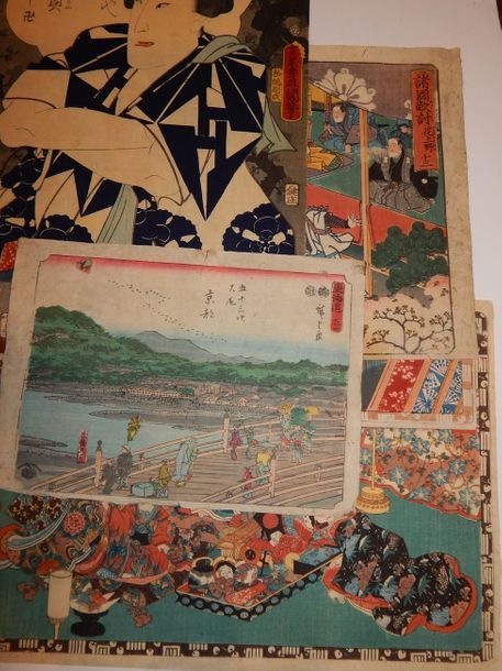 Null Lots d’estampes de Toyokuni (de la Série du prince Gengi), Yoshitora. Secon&hellip;