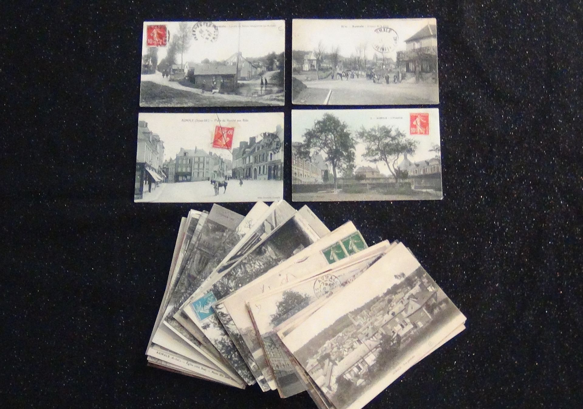 Null 60 Postkarten mit mehreren Ansichten AUMALE - Dépt. 76