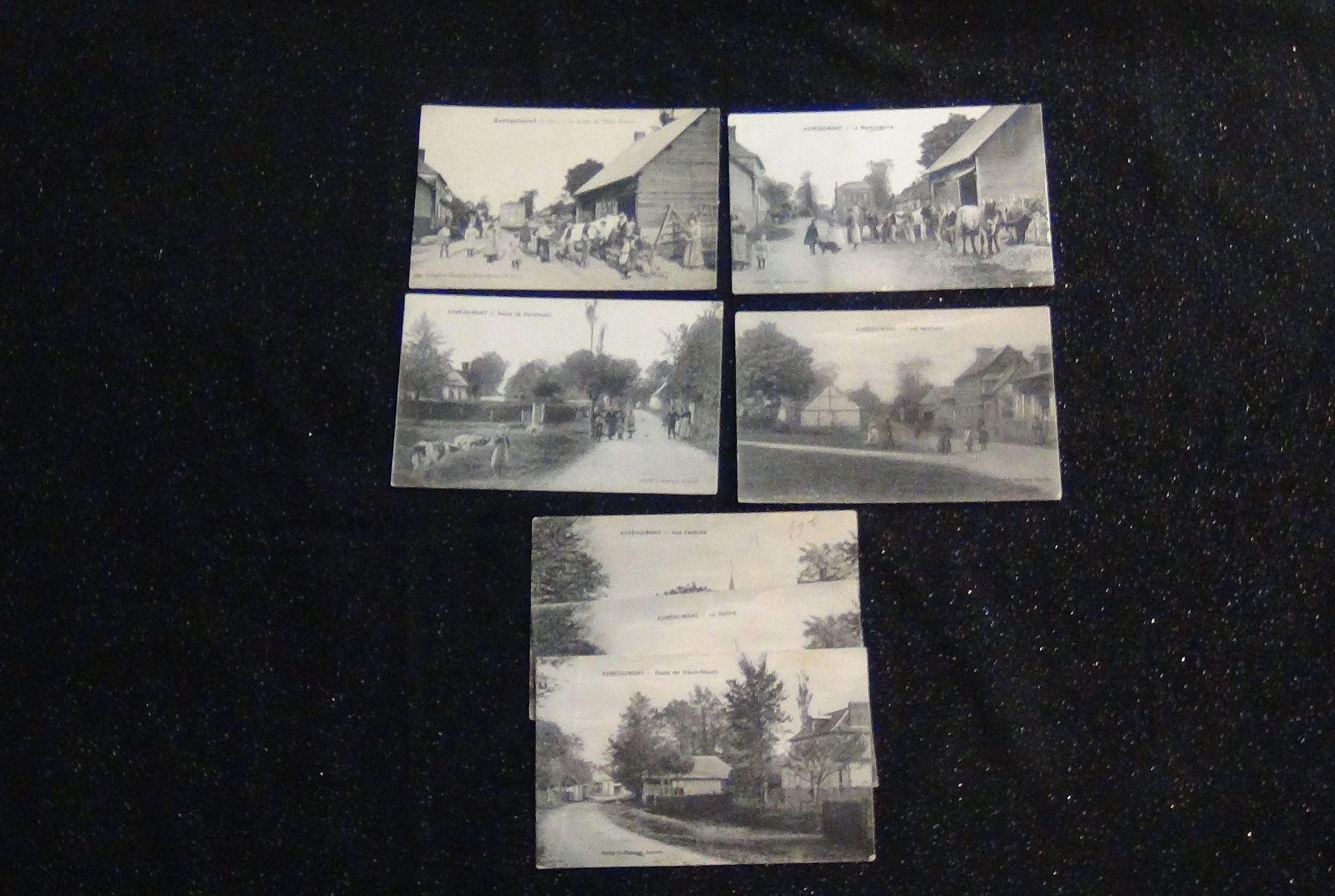 Null 7 Multiple Postcards views AUBEGUIMONT - Dept 76