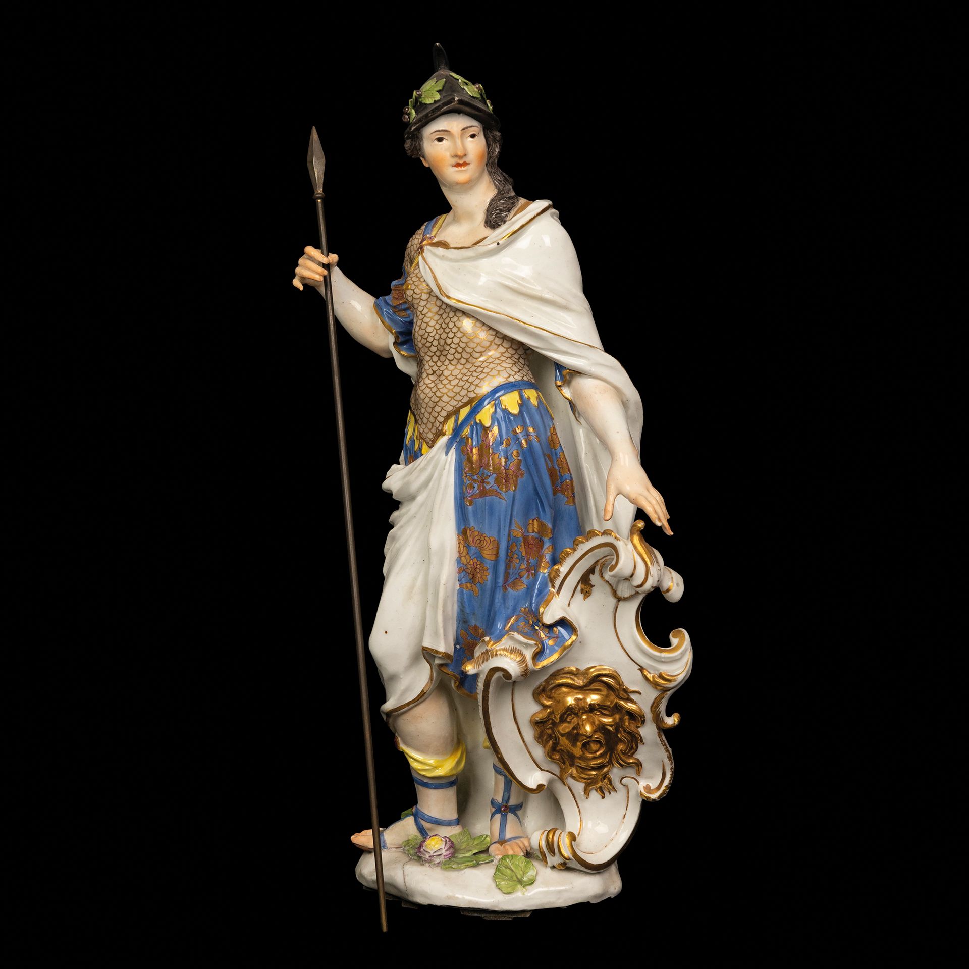 Null Rare and important sculpture in white and polychrome porcelain, Meissen, ci&hellip;