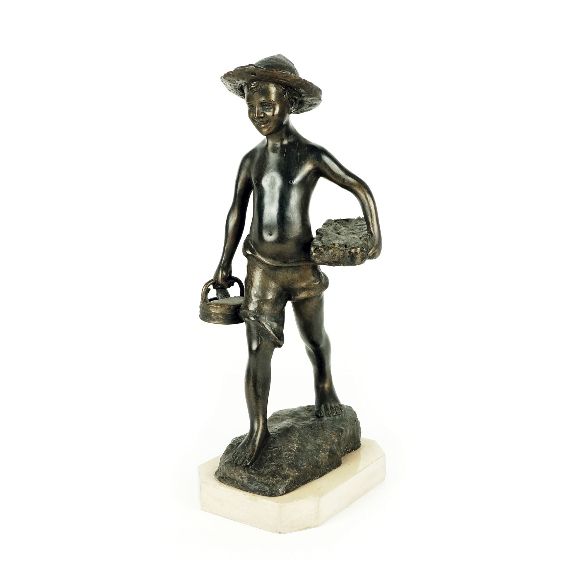 Null Giovanni De Martino Little fisherman
patinated bronze sculpture, 41x19x14cm&hellip;